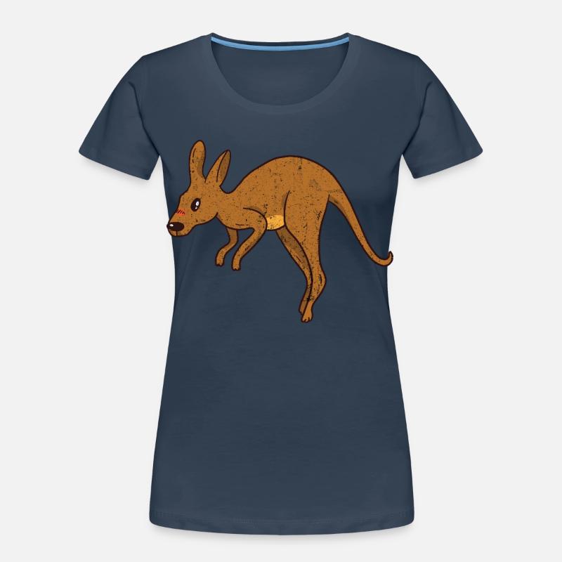 Kangaroo Vintage Rust Texture Women's Premium Organic T-Shirt