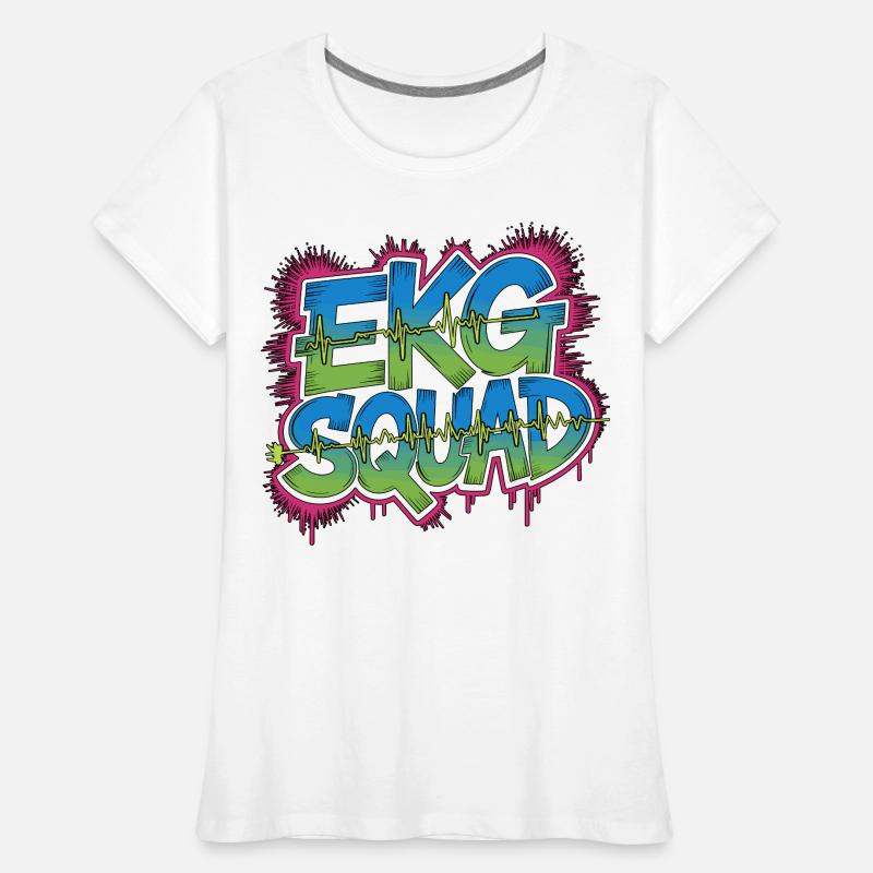 Cardiac Tech EKG Squad Pacemaker Technician Frauen Premium Bio T-Shirt
