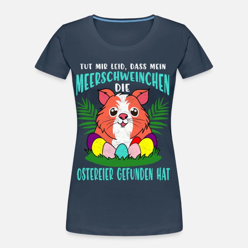 Guinea Pig Easter Eggs Parade Women's Premium Organic T-Shirt