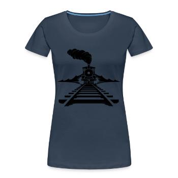 Croquis ferroviaire - T-shirt bio Premium Femme -  - Devant - Mia (176cm)