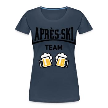 Après-Ski Team (Bier Apres Ski Konkav / POS 3C) - Frauen Premium Bio T-Shirt -  - Vorne - Mia (176cm)