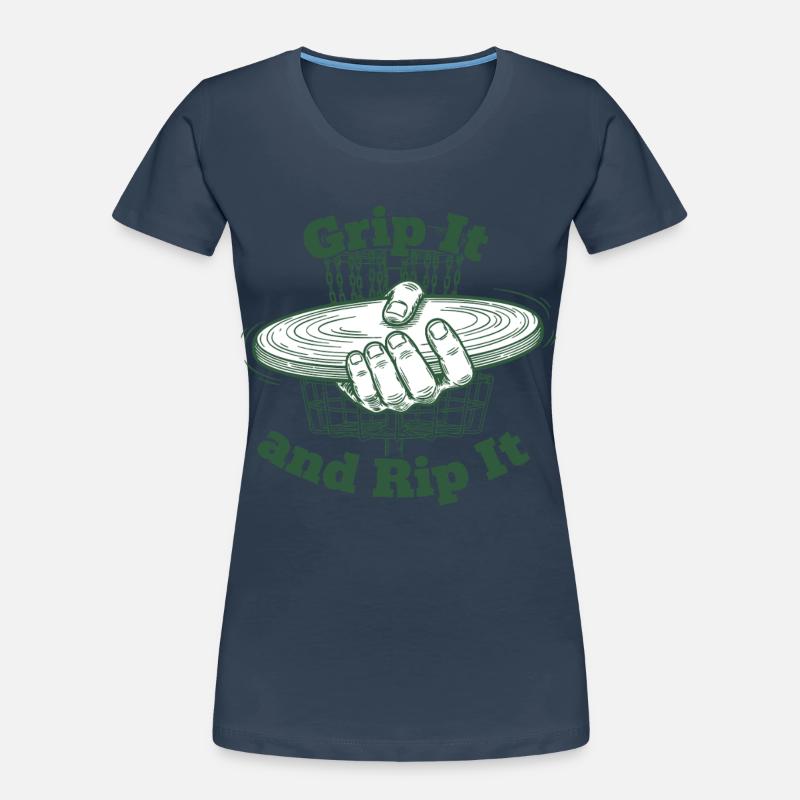 Grip It And Rip It Disc Golf Flying Disc Women's Premium Organic T-Shirt