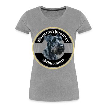 Riesenschnauzer Schutzhund Emblem - Frauen Premium Bio T-Shirt -  - Vorne - Mia (176cm)