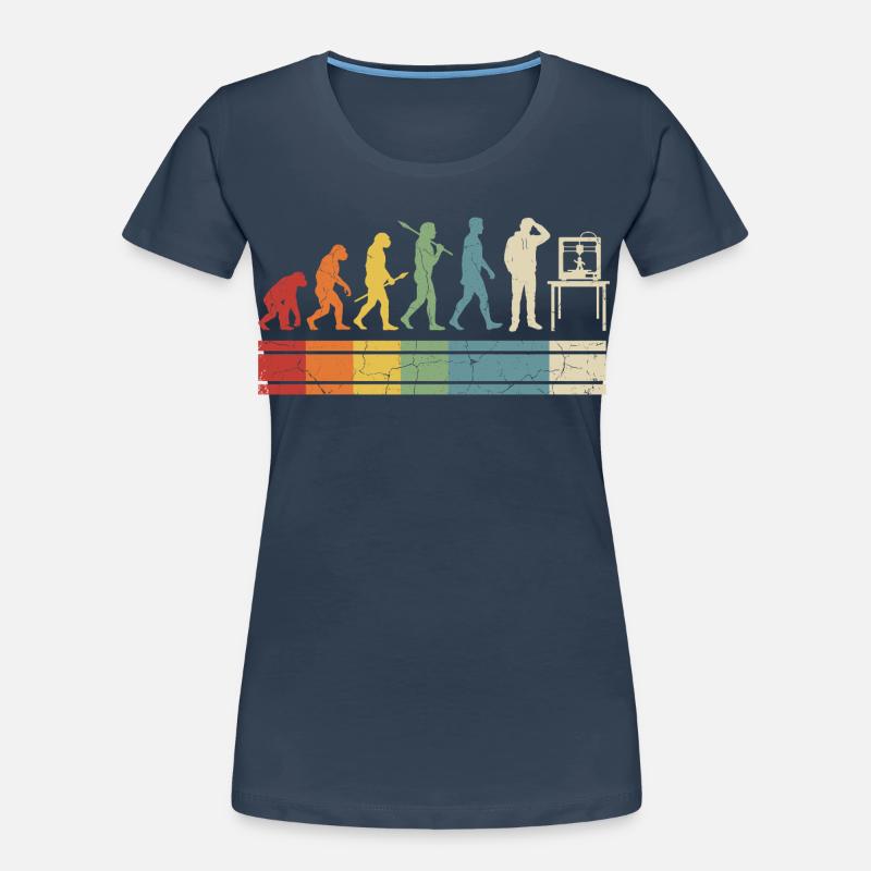 3D Printing Evolution – Vintage Maker Design Women's Premium Organic T-Shirt