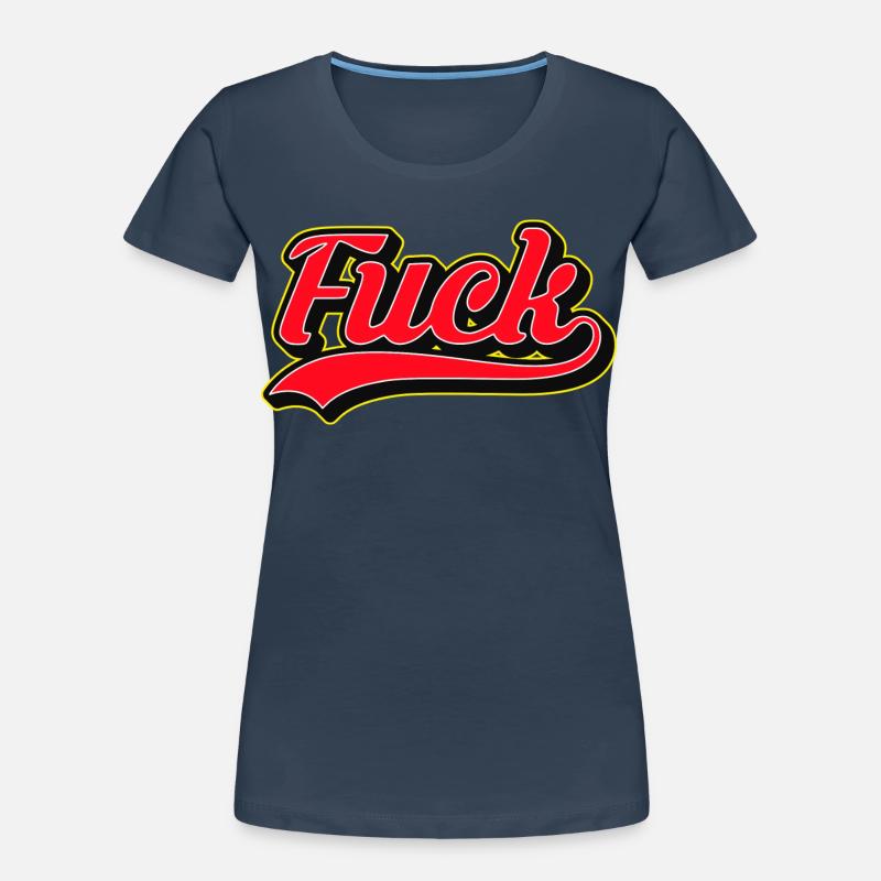 Bold F Word Retro Script Tee Women's Premium Organic T-Shirt