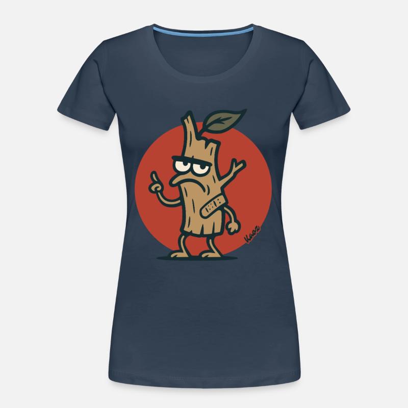 Grim Tree Branch Tree Stump with Face Women's Premium Organic T-Shirt