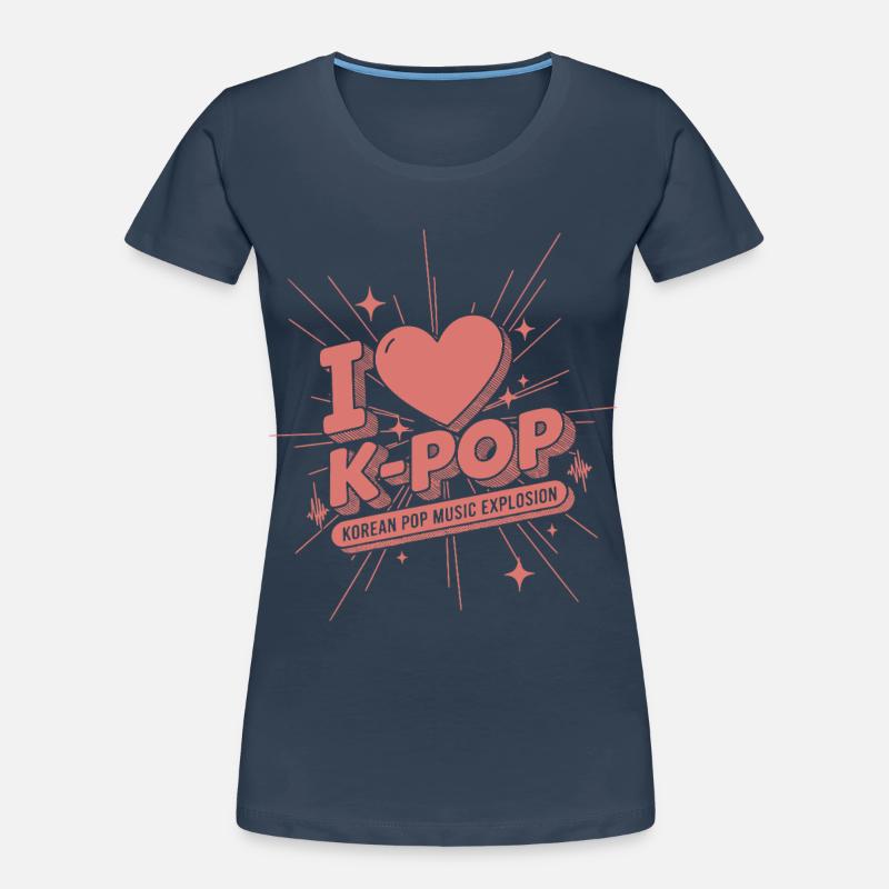J’adore la K-Pop Pop Explosion de la musique pop coréenne Fans de Kpop T-shirt bio Premium Femme