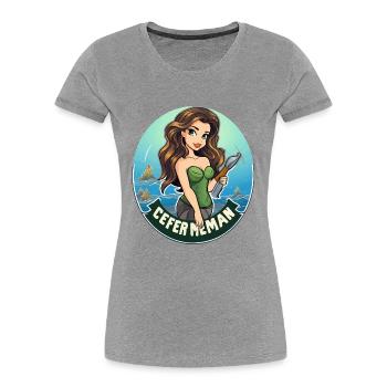 Motif de l’insigne d’héroïne de mer - T-shirt bio Premium Femme -  - Devant - Mia (176cm)