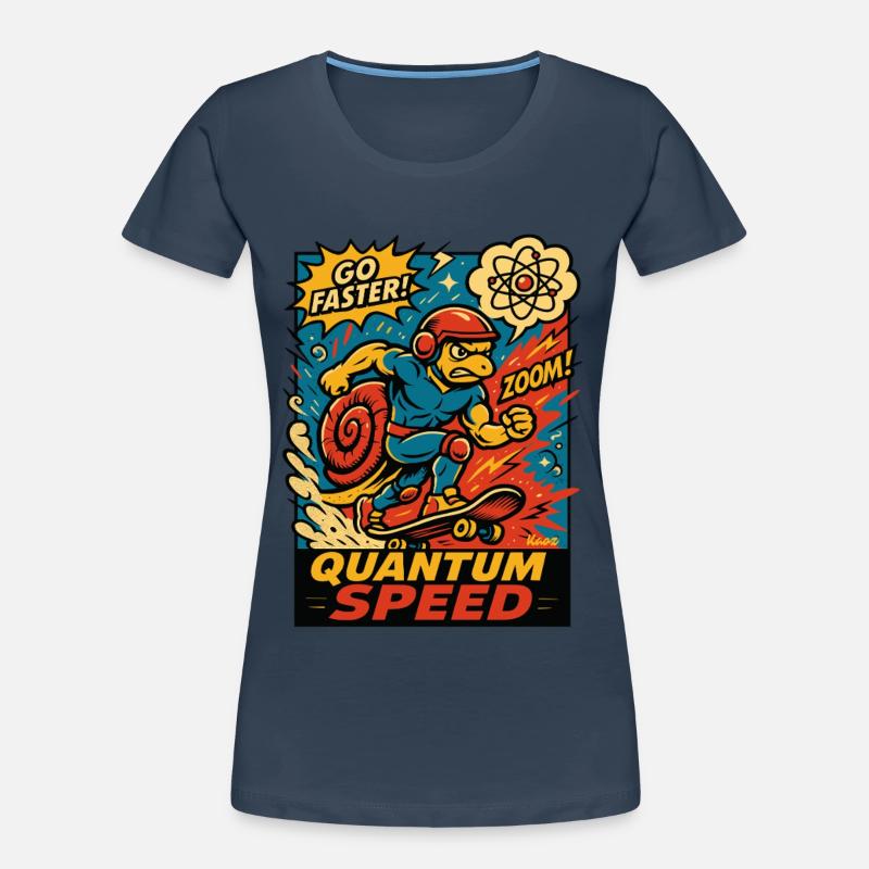 Quantum Speed Turtle Skateboard Women's Premium Organic T-Shirt