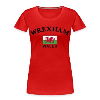 Wrexham, Wales - Women's Premium Organic T-Shirt -  - Front - Mia (176cm)