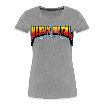 Heavy Metal Hell yes Text-Logo - Frauen Premium Bio T-Shirt -  - Vorne - Mia (176cm)