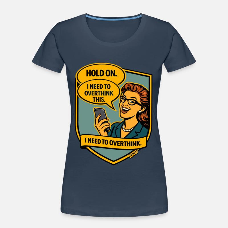 Stop – Rethink Overthinker Comic Women's Premium Organic T-Shirt