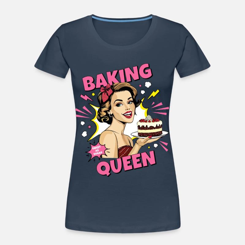 Baking Cake Baking Queen Baking Fairy Baker Pop Art Women's Premium Organic T-Shirt