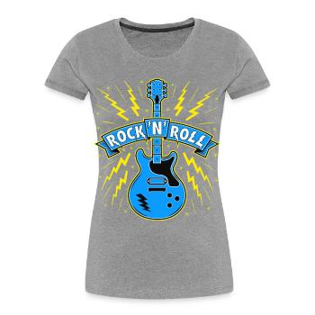 Rock 'n' Roll Gitarre - Frauen Premium Bio T-Shirt -  - Vorne - Mia (176cm)