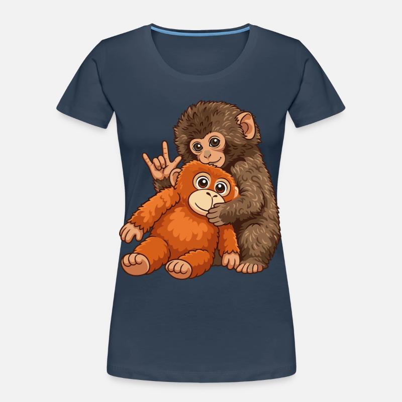 Monkey Punch Monkey Cute Gift Women's Premium Organic T-Shirt