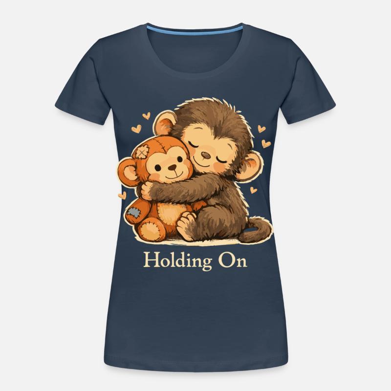 Ängstlicher Affe Emotional Support Frauen Premium Bio T-Shirt