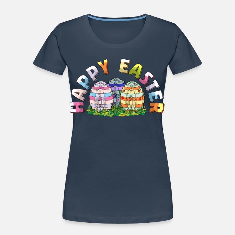 Happy Easter Brick Builder Easter Eggs Bricks Women's Premium Organic T-Shirt
