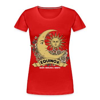 Tagundnachtgleiche erneuern Wiederherstellung Wiederherstellung Wiedergeburt Ostara - Frauen Premium Bio T-Shirt -  - Vorne - Mia (176cm)