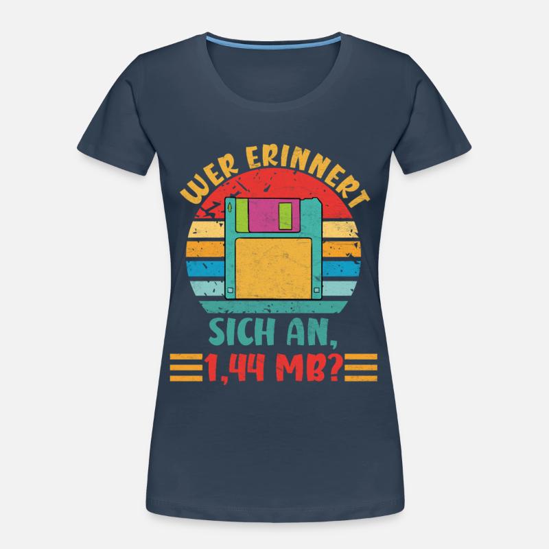 Coder WER ERINNERT SICH AN 1.44 MB? LUSTIG Frauen Premium Bio T-Shirt