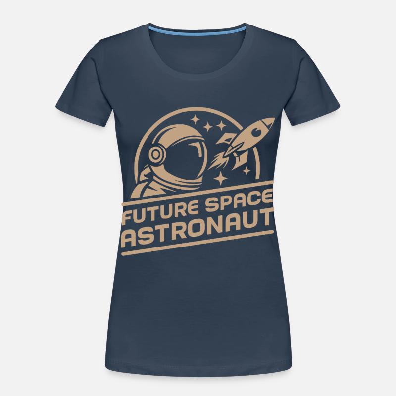 Future astronaute spatial : aventure rétro spatiale T-shirt bio Premium Femme