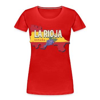 La Rioja Spanien Retro Region Reben Vintage Wein - Frauen Premium Bio T-Shirt -  - Vorne - Mia (176cm)