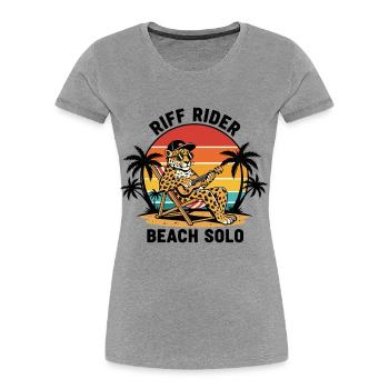 Jaguar Riff Rider Beach Solo Ukulele - Frauen Premium Bio T-Shirt -  - Vorne - Mia (176cm)