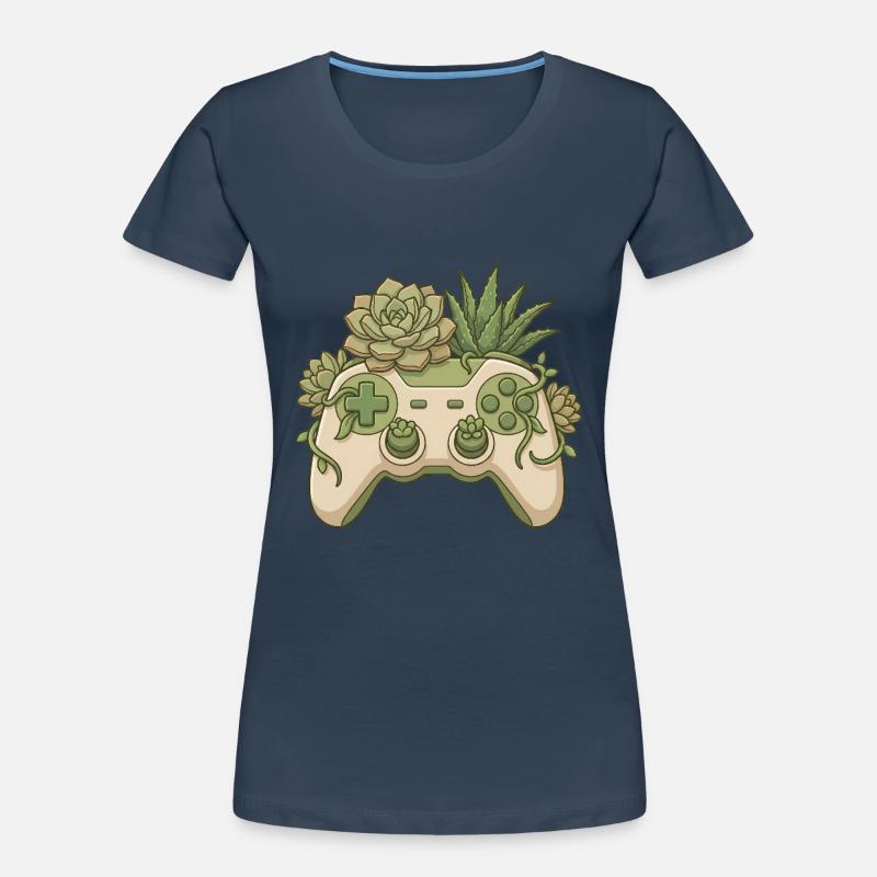 Succulent Controller - Cute Gaming Sticker Women's Premium Organic T-Shirt