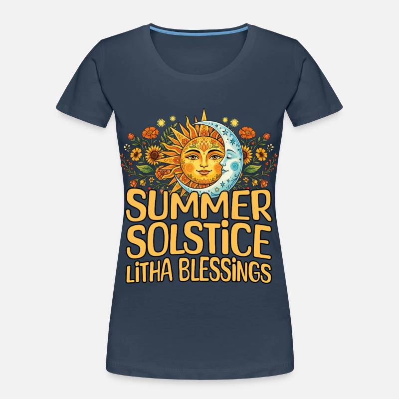 Litha Pagan Summer Solstice Midsummer Midsommar Women's Premium Organic T-Shirt