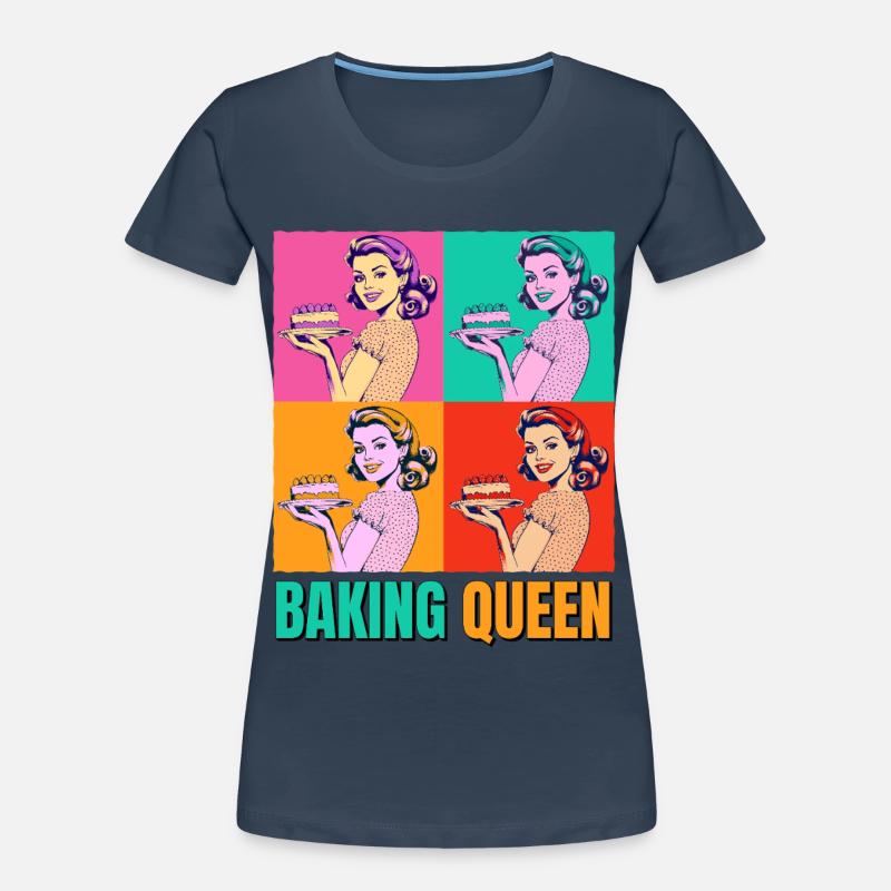 Baking Cake Baking Queen Baking Fairy Baker Pop Art Women's Premium Organic T-Shirt