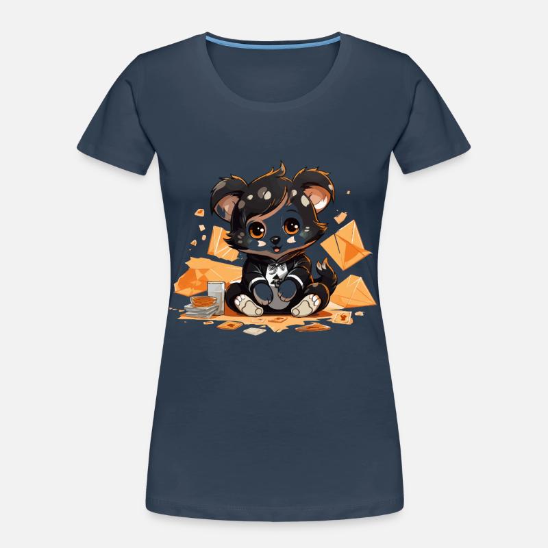 Cuddly panda with a windfall Women's Premium Organic T-Shirt