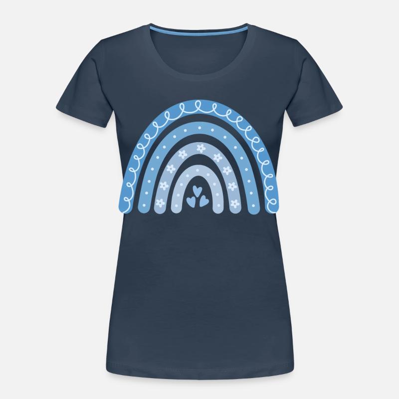 Boho Regenbogen blau Frauen Premium Bio T-Shirt