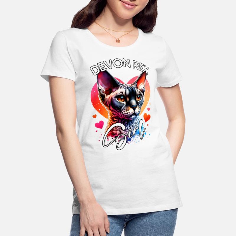 Devon Rex Mädchen Devon Rex Frauen Premium Bio T-Shirt