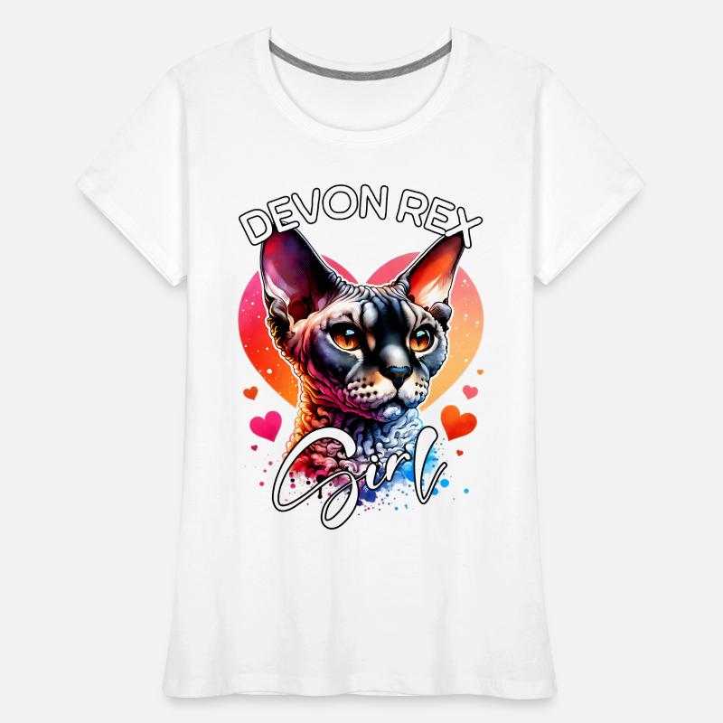 Devon Rex Mädchen Devon Rex Frauen Premium Bio T-Shirt