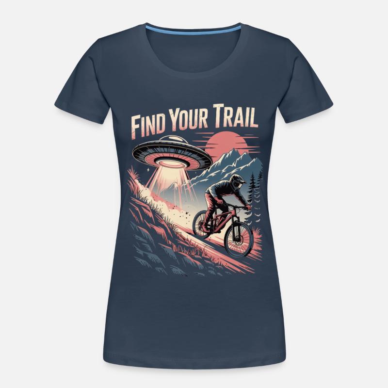 VTT, Descente, Action du cyclisme T-shirt bio Premium Femme