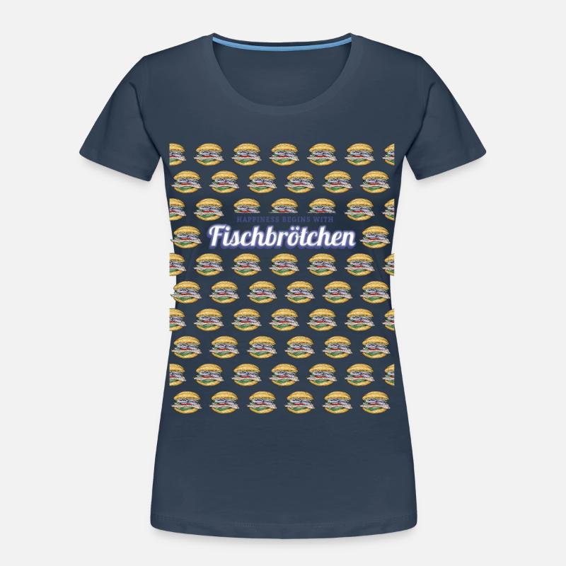Fischbrötchen mit Matjes oder Bismarckhering Frauen Premium Bio T-Shirt