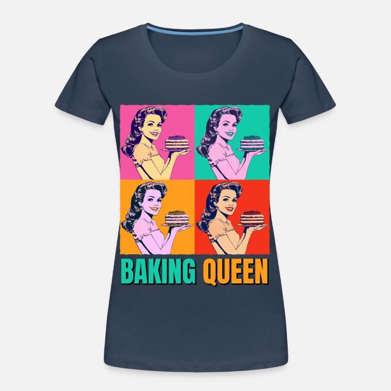Baking Cake Baking Queen Baking Fairy Baker Pop Art Women's Premium Organic T-Shirt
