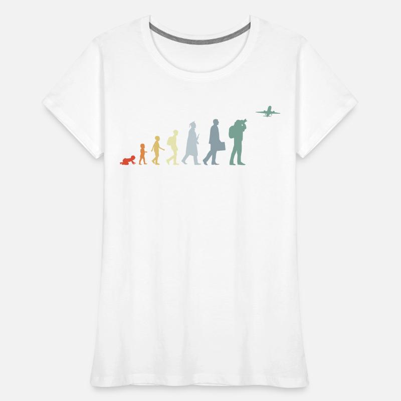 Airplane Observer Evolution Women's Premium Organic T-Shirt