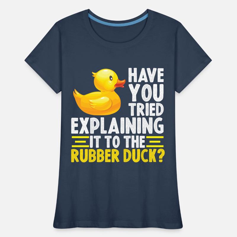 Debug Duck Debugging Rubber Duck Women's Premium Organic T-Shirt