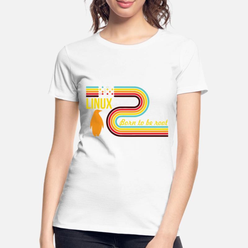 Né pour être Root Linux Nerd Geek Coding T-shirt bio Premium Femme