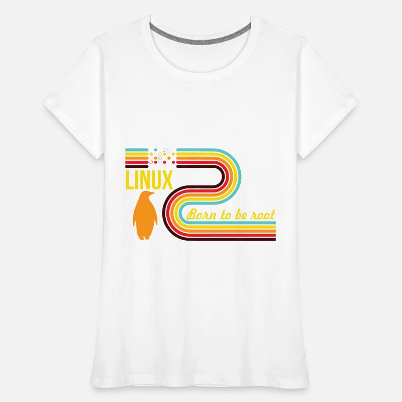 Né pour être Root Linux Nerd Geek Coding T-shirt bio Premium Femme