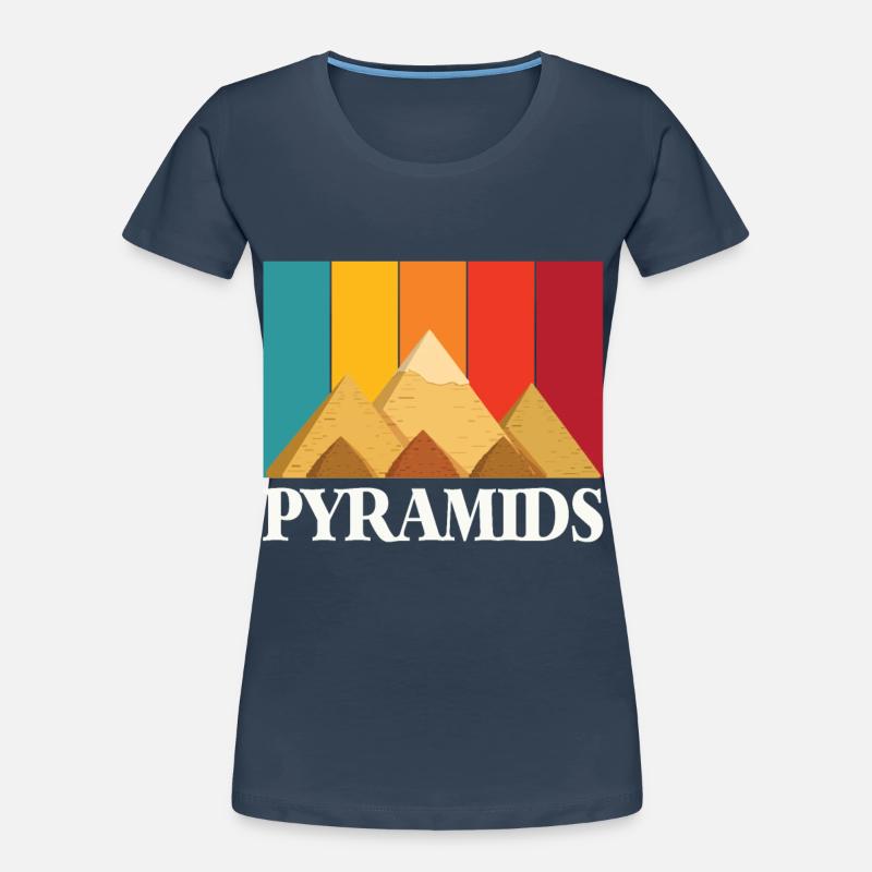 Pyramides Gizeh Egypte Rétro Sphinx T-shirt bio Premium Femme