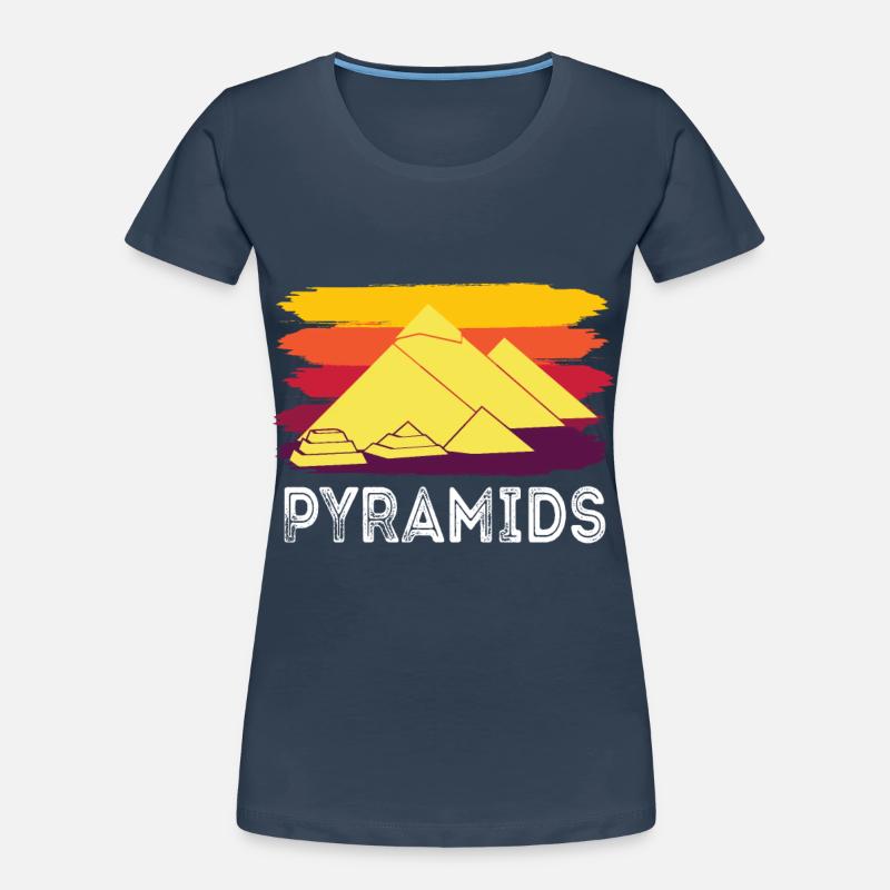 Pyramide de Gizeh Egypte Sphinx Anubis T-shirt bio Premium Femme