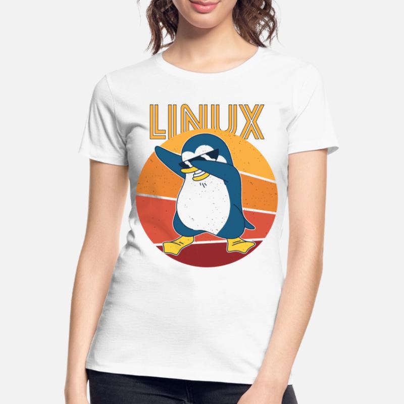 Linux Admin Cool Penguin Nerd Informatics T-shirt bio Premium Femme