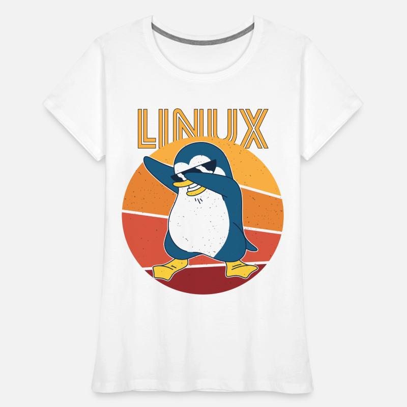 Linux Admin Cool Penguin Nerd Informatics T-shirt bio Premium Femme