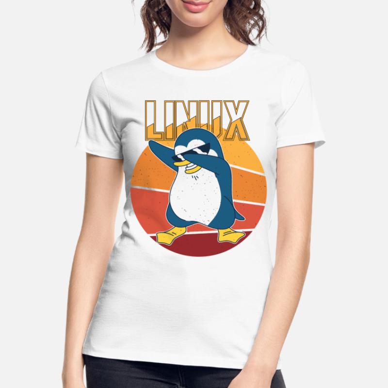Linux Root Admin Cool Penguin Informatics Nerd T-shirt bio Premium Femme