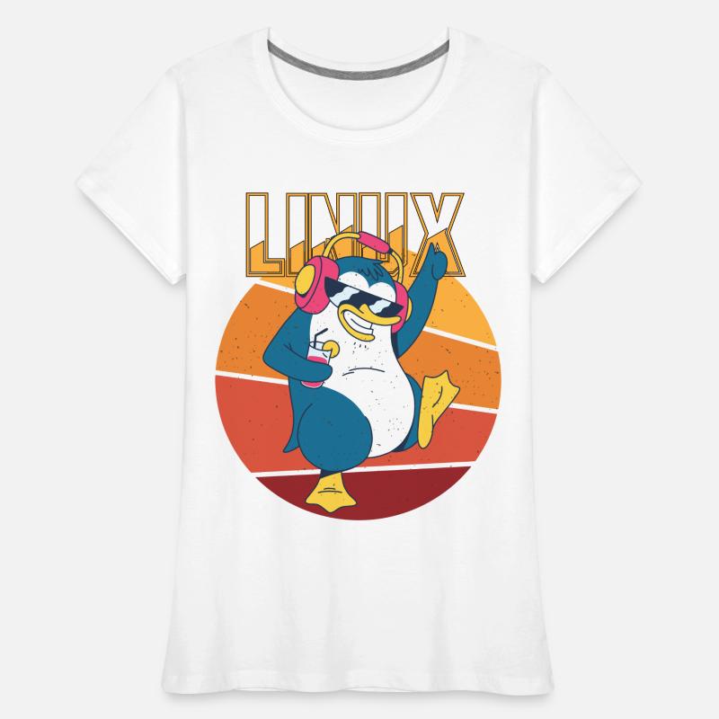 Party Linux Root Cool Penguin Nerd Game Programmer T-shirt bio Premium Femme