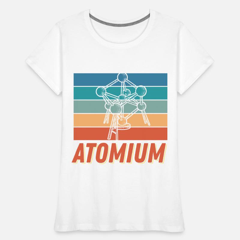 Atomium Science Atomic nucleus Physics Atomic physicist Women's Premium Organic T-Shirt