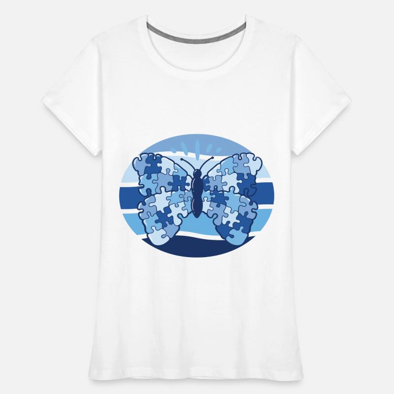 Patchwork Papillon Fleurs Papillons Herbe T-shirt bio Premium Femme