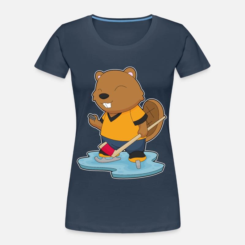 Biber Eishockey Eishockeyschläger Frauen Premium Bio T-Shirt