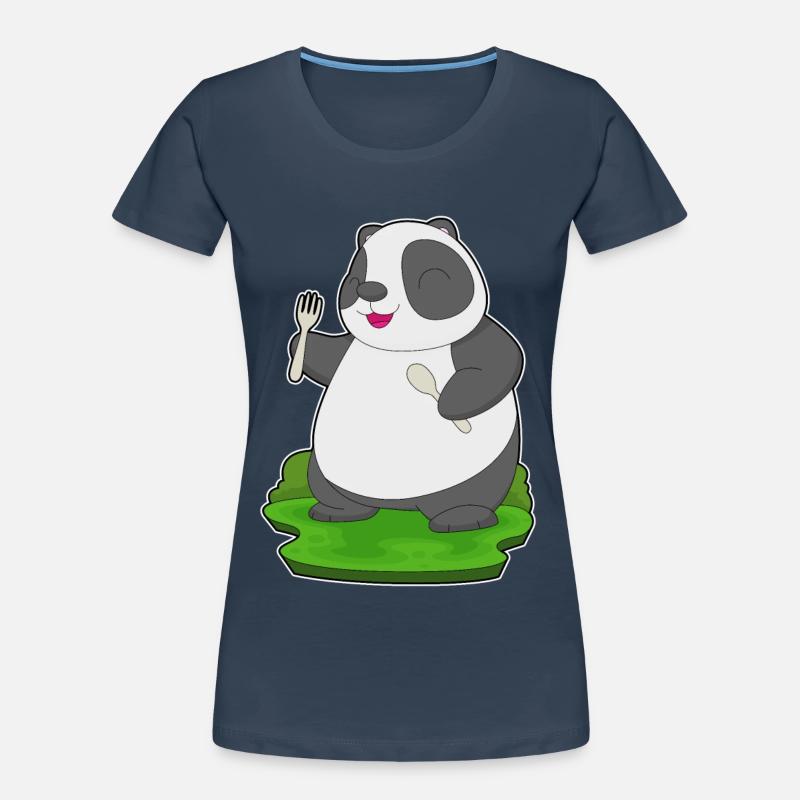 Panda Spoon Fork Women's Premium Organic T-Shirt